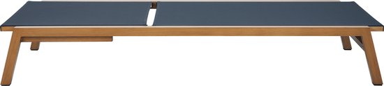 AXI Logan Liegestuhl Holzoptik/Anthrazit – Pulverbeschichteter Aluminiumrahmen – Rückenlehne mit 5 Verstellpositionen – Liegefläche aus Textileen – 193 x 70 cm
