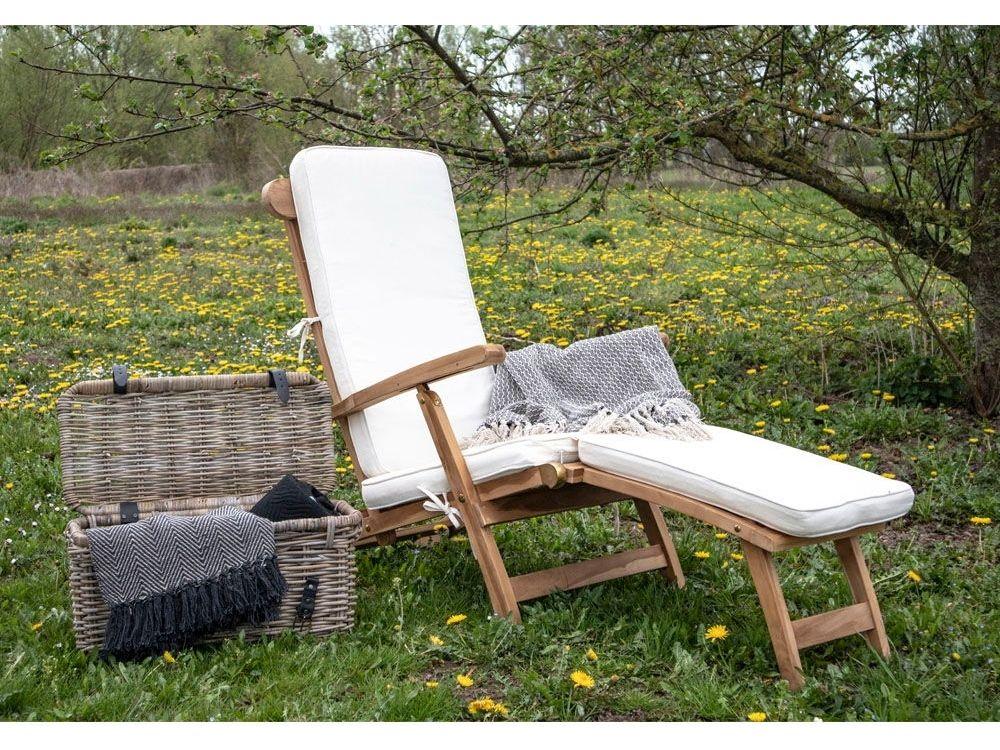 House Nordic Arrecife Kissen für Liegestuhl – Baumwolle – Weiß – 50 x 120 cm