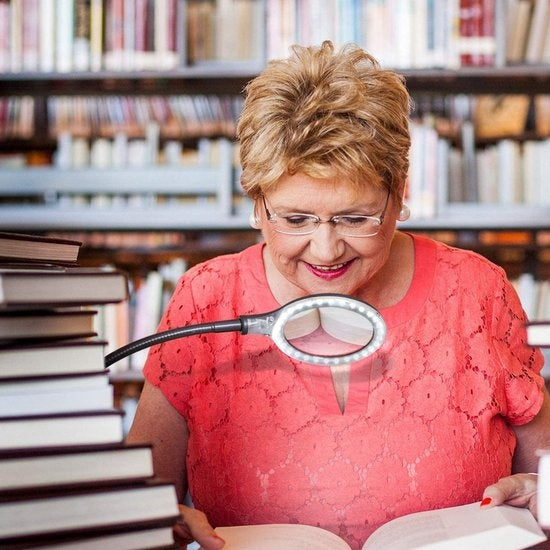 Lupe - Lupe mit LED-Licht - Für Kinder/Erwachsene/Senioren/Lesen/Zeichnen/Hobby mit Tischklemme - Lupe mit Beleuchtung Earkings