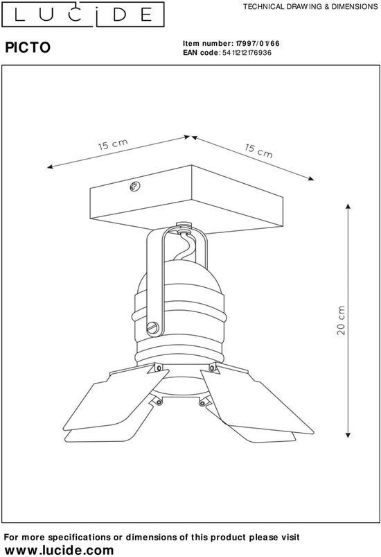 Lucide PICTO – Deckenstrahler (Deckenleuchte) für das Kinderzimmer – 1xGU10 – Rosa