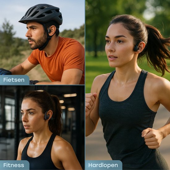 Audyn Bone Rondo - Sport-Kopfhörer - Knochenleitungs-Kopfhörer - Bluetooth - Offene Ohrhörer - kabellos - 9-Stunden-Akku