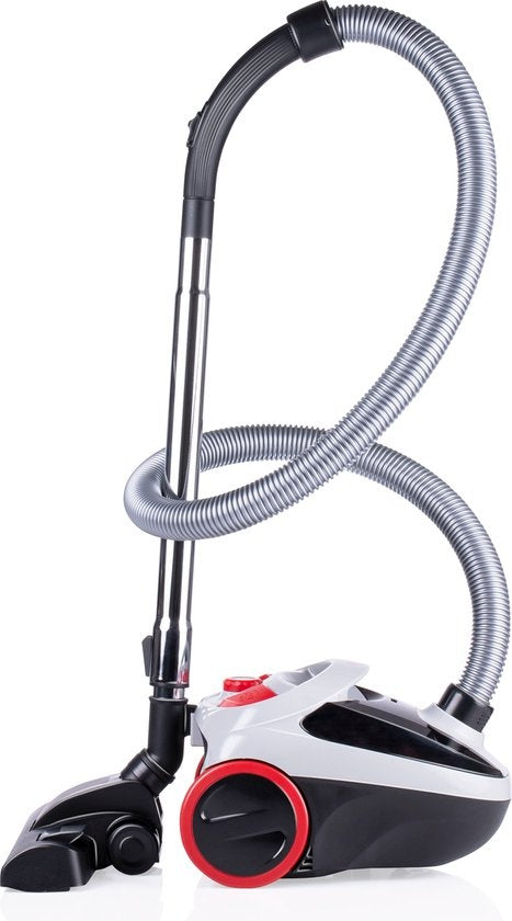 Dirt Devil Staubsauger mit Beutel DD2001 - HEPA 10 Filter - 2 Aufsätze - 800W - Grau/Rot