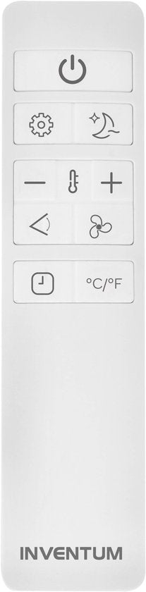 Inventum AC126WH Mobile Klimaanlage – 12.000 BTU – 4-in-1 – Kühlen, Heizen, Ventilator, Luftentfeuchter – Bis zu 105 m³ – Dichtungsset – Weiß