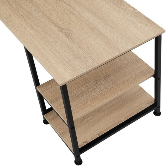 tectake - Schreibtisch Hamilton Industrieleuchte - Eckschreibtisch - 404232