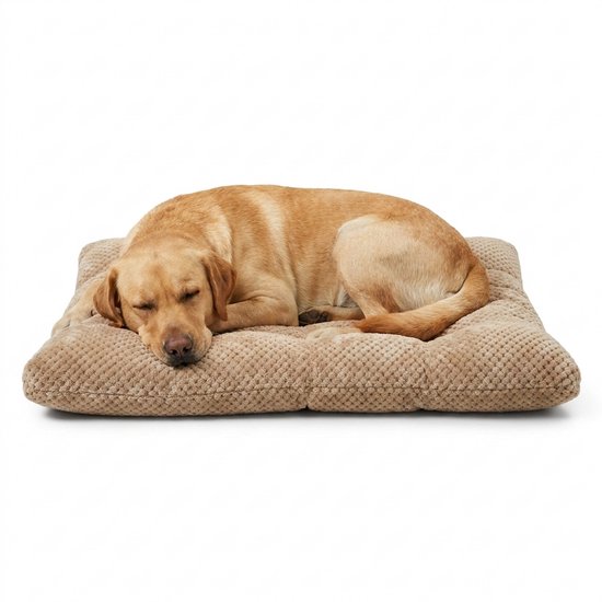 Hundekissen 100 x 70 cm – XXL-Liegeplatzkissen – Braunes Hundebett – Großes Tierkissen – Luxuriöse Hundematte