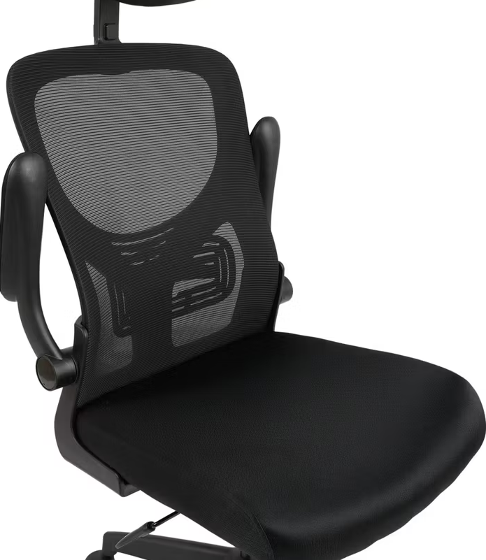Lifa Living Bürostuhl Liverpool - 116,5-126,5 x 63 x 60,5 cm - Schwarz