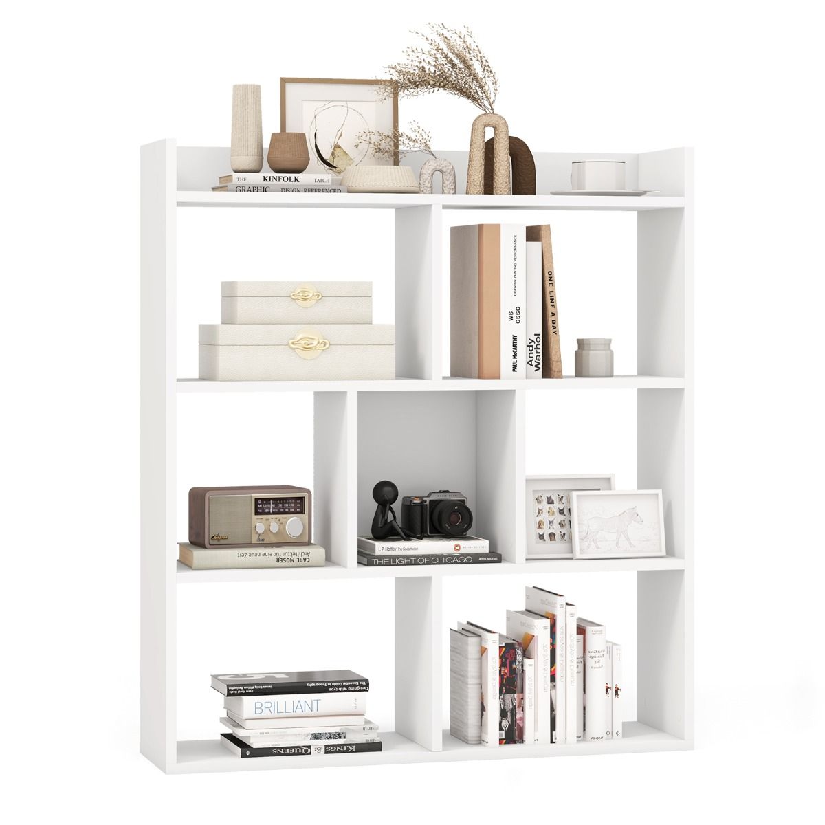 Coast Bücherregal – 7 Fächer – Kippschutz – schwarz