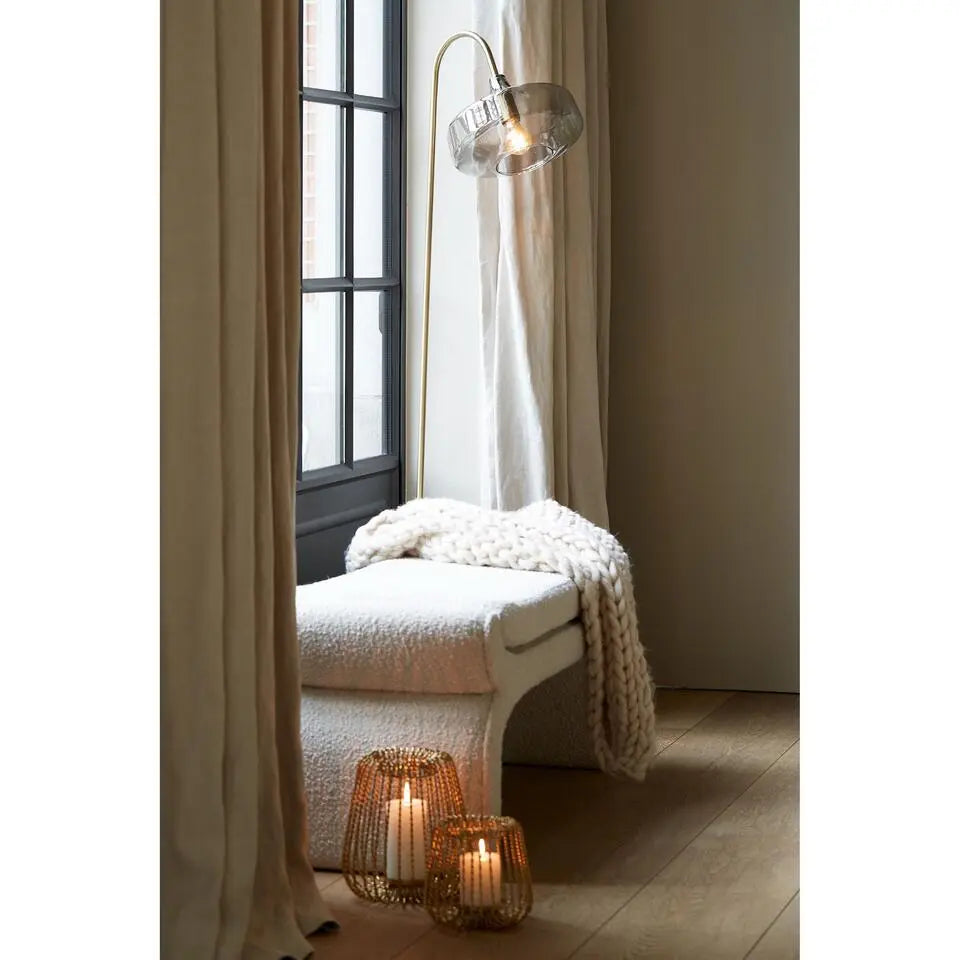 Light & Living Stehlampe Solna – Antikbronze mit Rauchglas – 45 x 29,5 x 160 cm