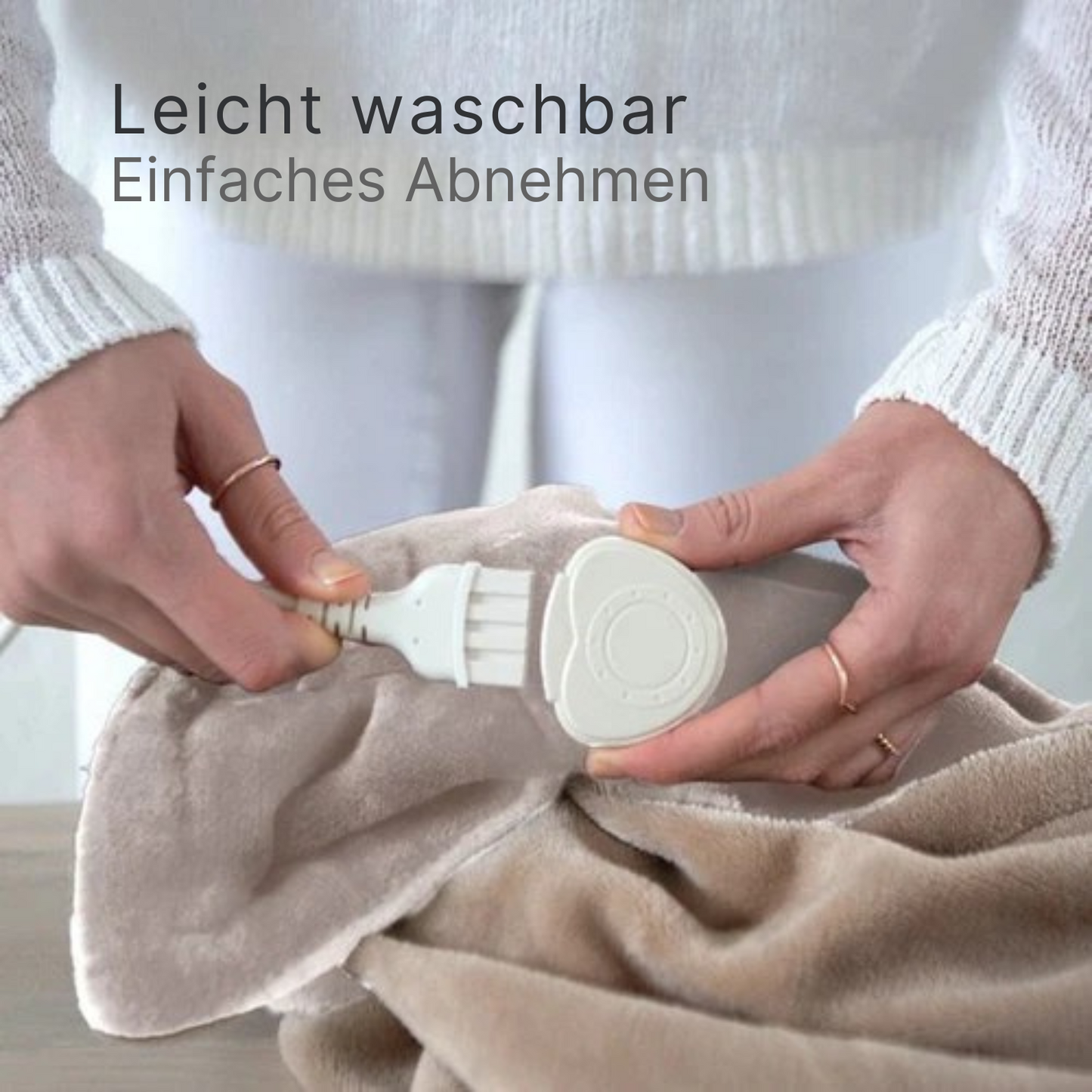 Auronic Heizdecke - 3 Heizstufen - 160 x 120cm - Automatische Abschaltung - Beige/Taupe