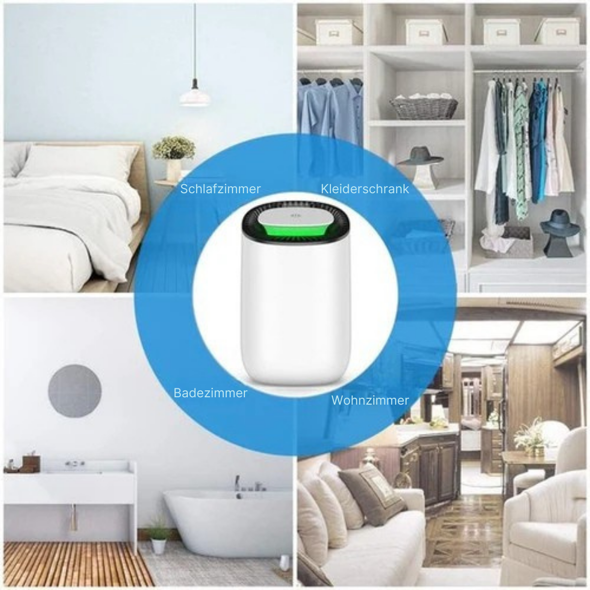 Strex Luftentfeuchter - Extrem leise - 600ml/Tag - Geeignet für Haus/Schlafzimmer & Büro - Weiß