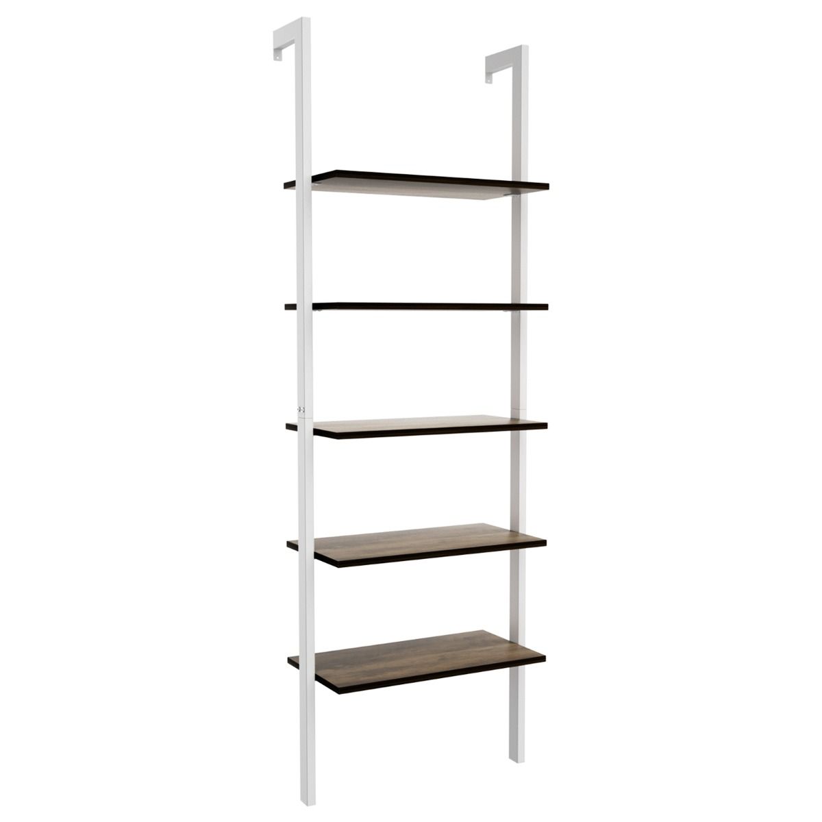 Coast 5-Layer Ladder Shelf Bookcase 61x30x183 cm Weiß - Platzsparendes Aufbewahrungs- und Präsentationsregal