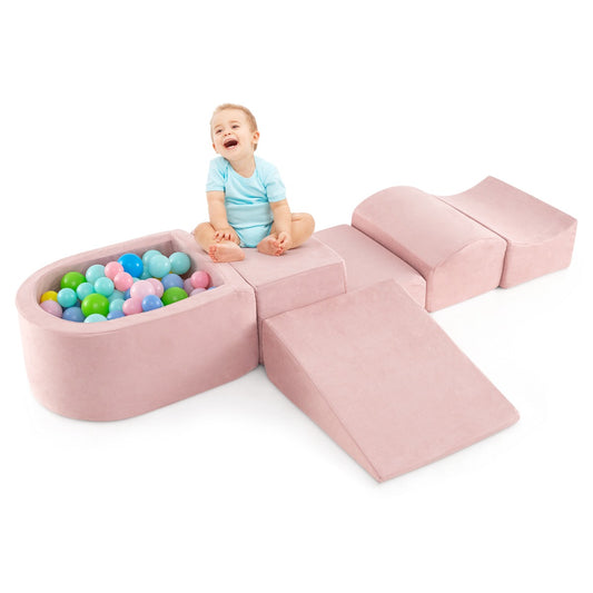 Coast 5-teiliges Kletter- und Krabbelspielset für Babys - Rosa - 61x46x30cm