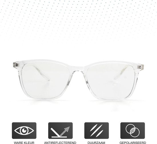 LC Eyewear Computerbrille - Blaulichtbrille - Blaulichtbrille - Displaybrille - Unisex - Transparent - Retro