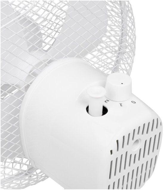 Tristar VE-5721 Tischventilator – Ø 23 cm – Weiß – 2 Geschwindigkeitsstufen – Rotationsfunktion