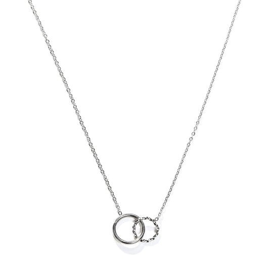 Laura Ferini Damen Halskette Per Sempre Silber - Silber Halskette mit Anhänger - 18K Weißgold vergoldet - Halskette - Halskette - Schmuck - Damen Halskette mit Anhänger
