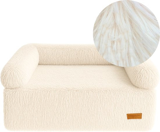 By Cee Cee Original Hundedeckenbank - Hundedeckenbank - Hundekorb - Premium - komplett abnehmbar - Beige- 102x90 - Größe L