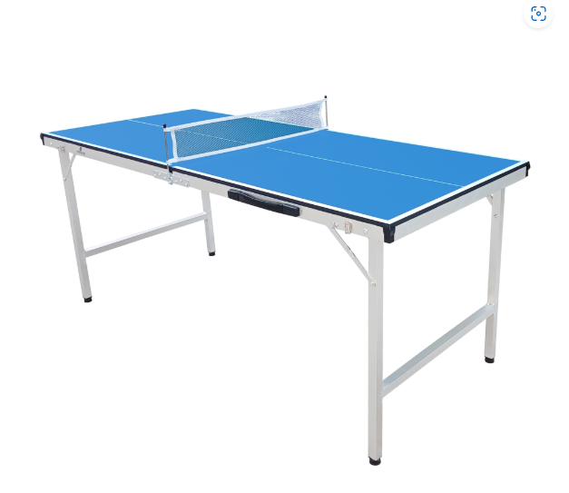 Cougar Mini 1500 tragbarer Tischtennistisch – 150 x 67 x 69 cm – Blau und Grau