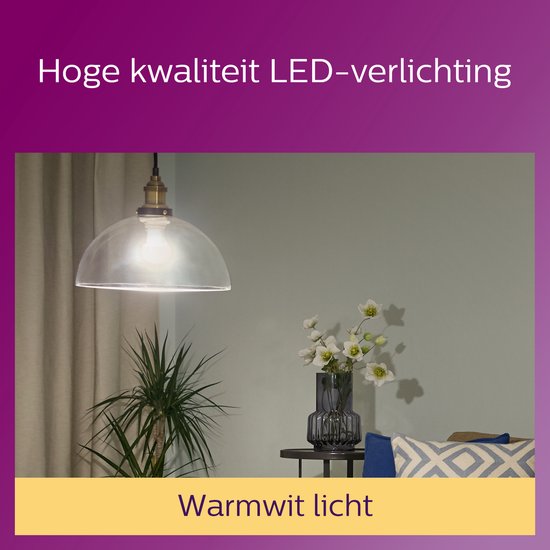 Philips energiesparende LED-Lampe, transparent – 60 W – E27 – warmweißes Licht – 6 Stück – Sparen Sie Energiekosten