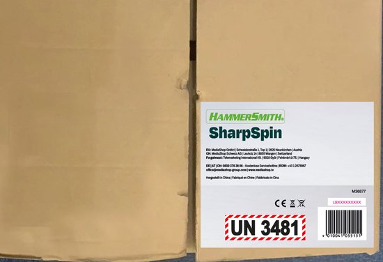 Hammersmith SharpSpin – Kabelloser Universalschneider – Elektrische Schere – Kartonschneider – Rollmesser – Akku-Schere – Schneidet Leder, PVC, Teppich, Karton und mehr