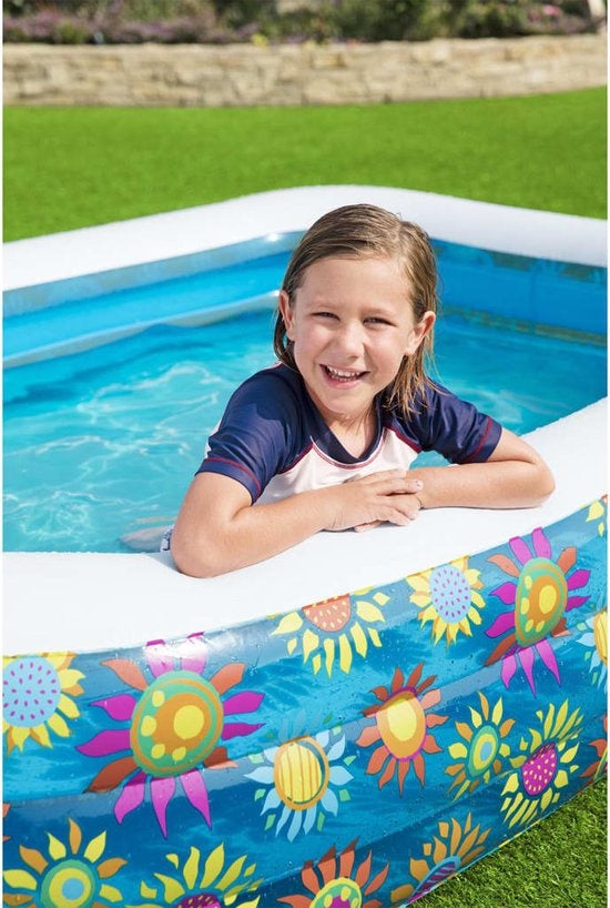 Bestway Kinderbecken aufblasbar 229x152x56 cm blau