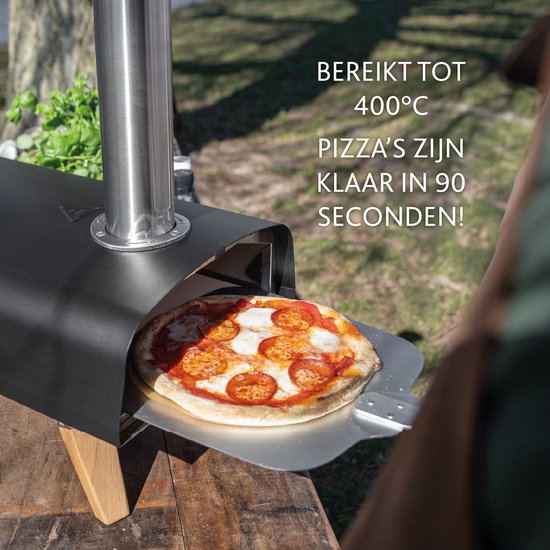 BOSKA Pizza Oven Pro Pellet - Pizzaöfen - Outdoor-Pizzaofen - Für Pizza und Brot - Inklusive Pizzastein