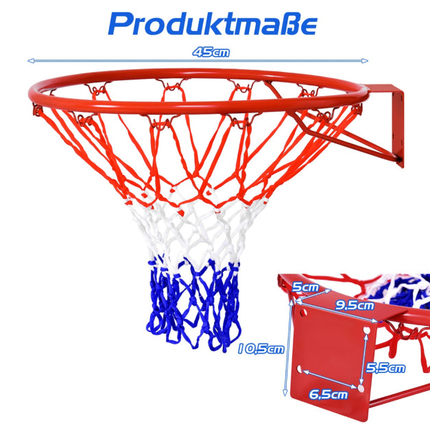 Coast Basketballring - Stahl - Ø 45cm - Rot-Weiß-Blau