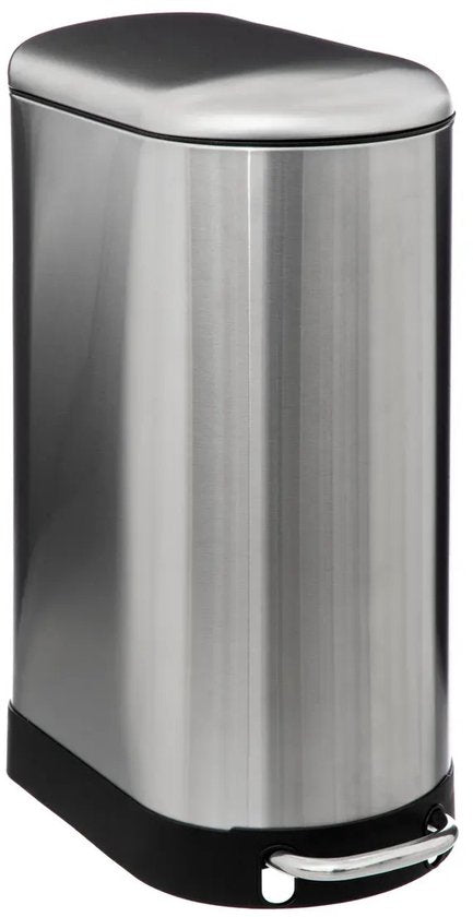 5Five Abfallbehälter/Treteimer Ariane – silber – Edelstahl – 30 Liter – 42 x 25 x 62 cm – Küche