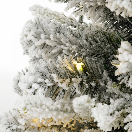 Black Box Trees Kunstweihnachtsbaum Grimshaw mit Schnee H60 x T46 cm – Kunstbaum im Jutesack – Kunstweihnachtsbaum für den Innenbereich – 56 Zweige – Grün