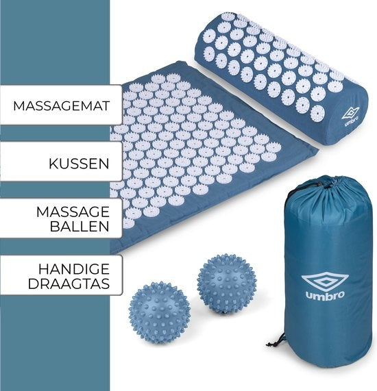 Umbro Nagelmatte - Akupressurmatte - Shakti Matte - Massagematte - 42x71cm - Blau