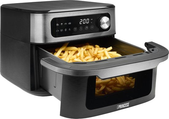 Princess Heißluftfritteuse – MaxiCrisp Digital Airfryer 10 l – 182262 – 1700 W – 8 Garprogramme – PFAS-frei – Für Pizza geeignet – Extra groß