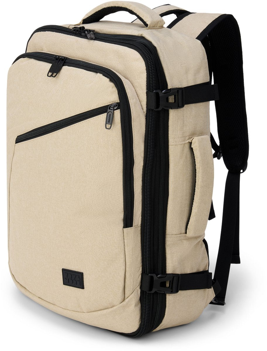 TRVLMORE 40L Reisetasche Rucksack – Handgepäck – 49 x 34 x 13 cm – Beige