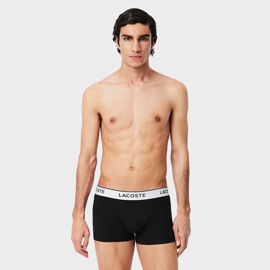 Lacoste Herren 3P-Boxershorts, schwarz - Größe M