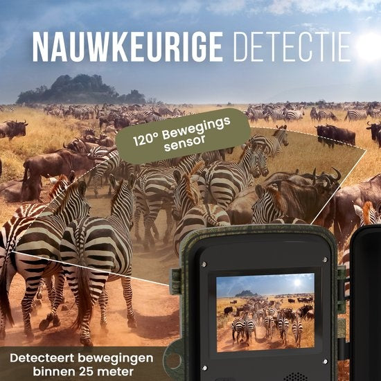 Strex - Wildtierkamera - mit Nachtsicht - 16MP - 1080P Full HD - Wasserdicht - Jagdkamera - Camouflage