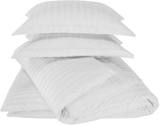 De Witte Lietaer Bettbezug aus Baumwollsatin Zygo – Einzelbett – 240 x 220 cm – Weiß