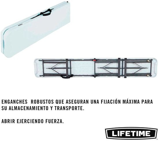 Lifetime – Klappbank – Kunststoff – 180 cm – weiß