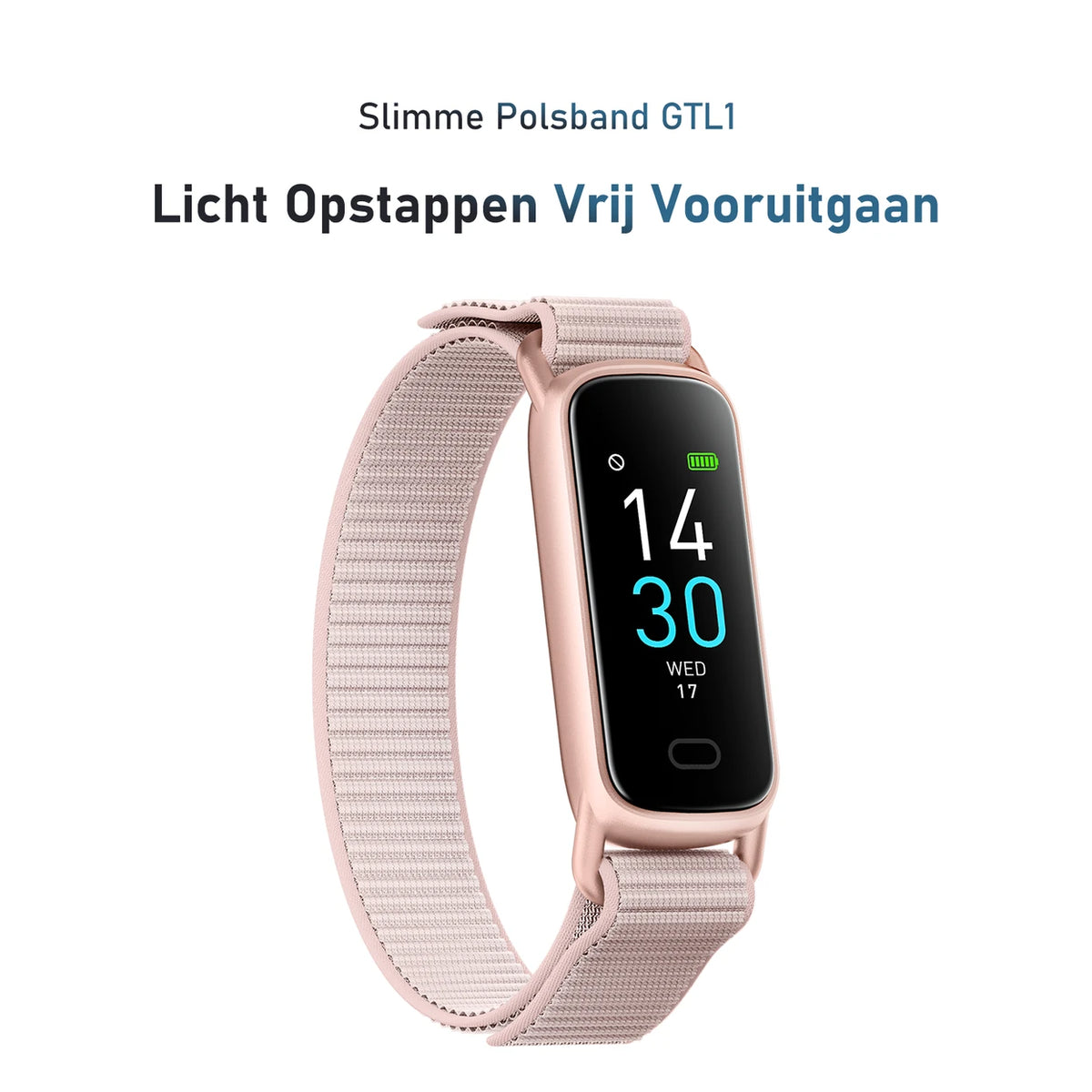FITTEK GTL1 Smartwatch – Magnetisches Laden – Rosa