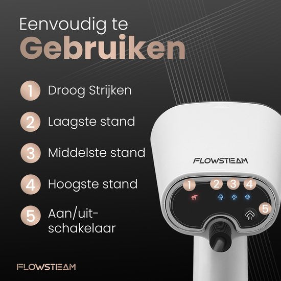 FLOWSTEAM® Luxury Clothes Steamer - Hand Steamer - Steamer Clothes - Snow White Edition