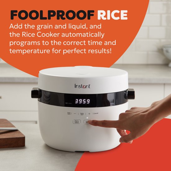 Instant Pot Reiskocher & Dampfgarer 2,8 l – 4-in-1-Multikocher – Slow Cooker – Anbraten – CarbReduce-Technologie