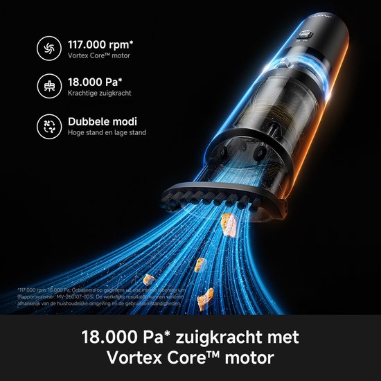 MOVA H10 – Handstaubsauger – 18.000 Pa – HEPA – 12 Min.