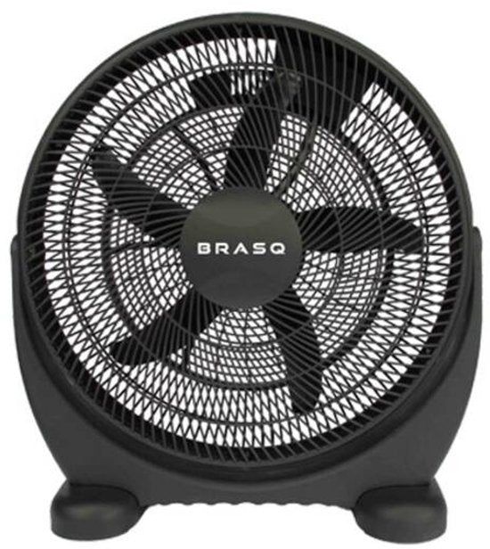 BRASQ Bodenventilator - 50 cm - Schwarz - 3 Geschwindigkeiten - Standventilator - Einstellbar - 90 Watt