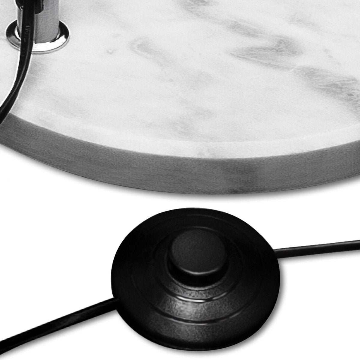 Monzana Retro Design Bogenlampe - Stehleuchte - Verstellbar 190-210 cm - Opalweiß - Silber
