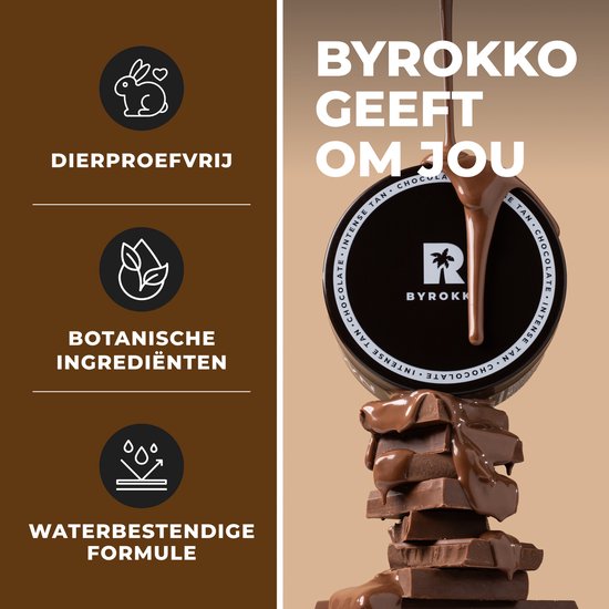 BYROKKO – Shine Brown – Chocolate – Bräunungscreme – 200 ml (neue Verpackung) – Solarium