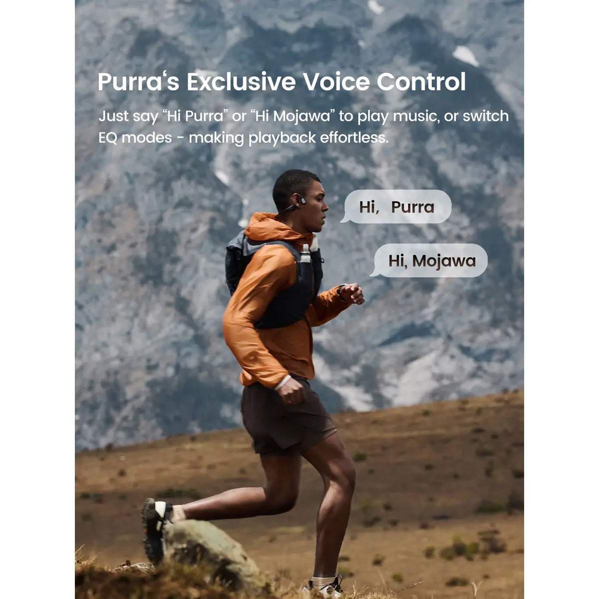 Mojawa Purra Run Open-Ear-Sportkopfhörer – Bluetooth – IP67 – Schwarz