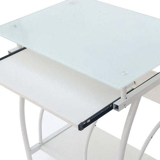Schreibtisch Laptop-Computertisch - platzsparend - 70 cm x 50 cm - weiß