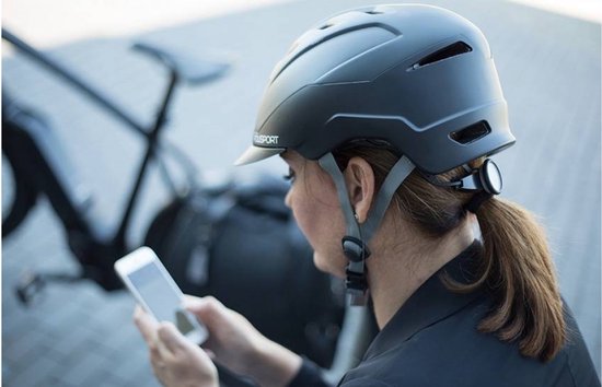 Polisport E'City Fahrradhelm für E-Bikes – Größe M (54–59 cm) – Schwarz