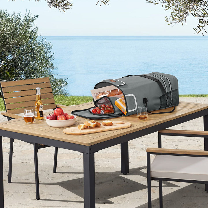 Juskys Foldable Stair Runner Einkaufstrolley 56L - Grau - 98×37×43 cm