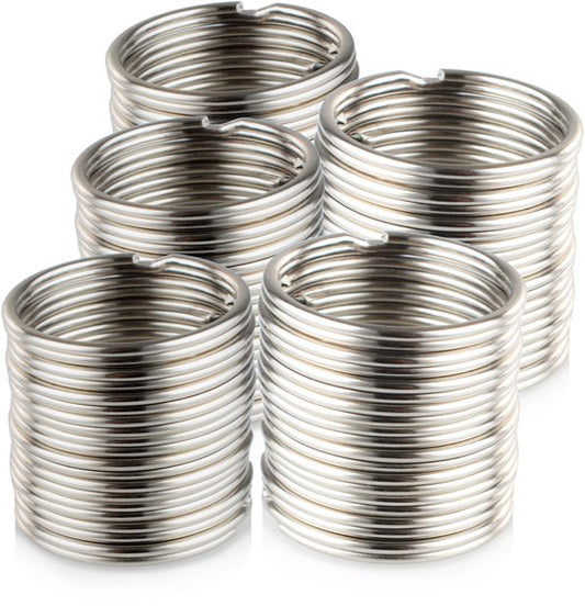 Schlüsselanhänger - 30 mm - Ringe - Schlüsselanhänger - 50 Stück - Silber