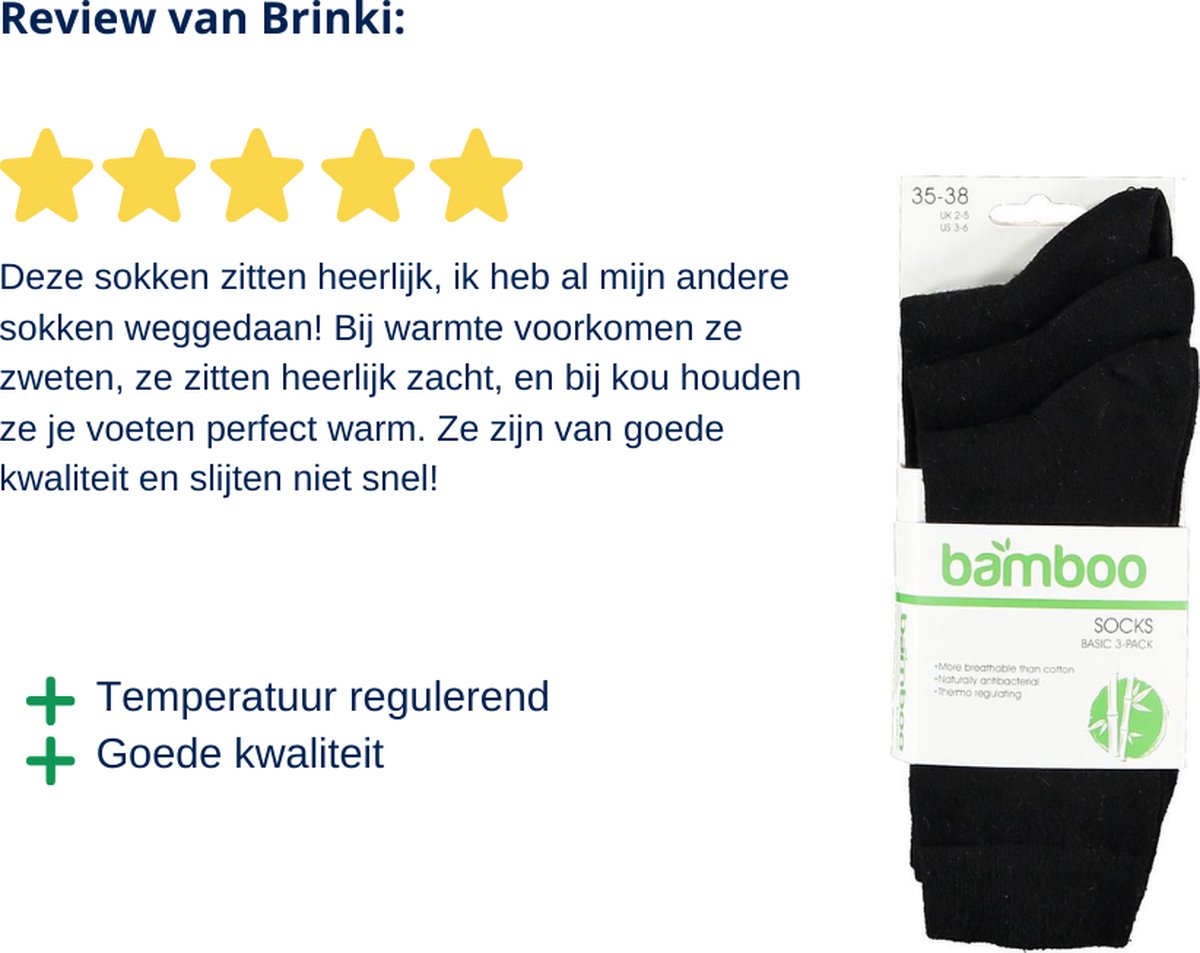 Apollo Bambus-Socken, 3er-Pack – Schwarz – Größe 43/46