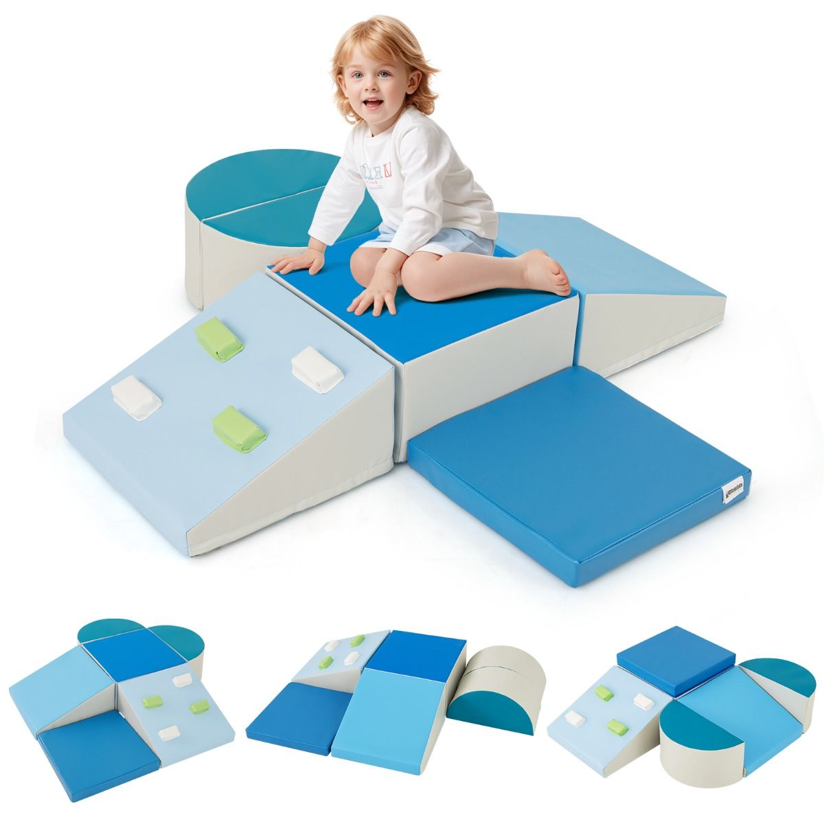 Coast Schaumstoff-Kletterblöcke, Set – 6-teilig – Weiche Spielblöcke – Mehrfarbig