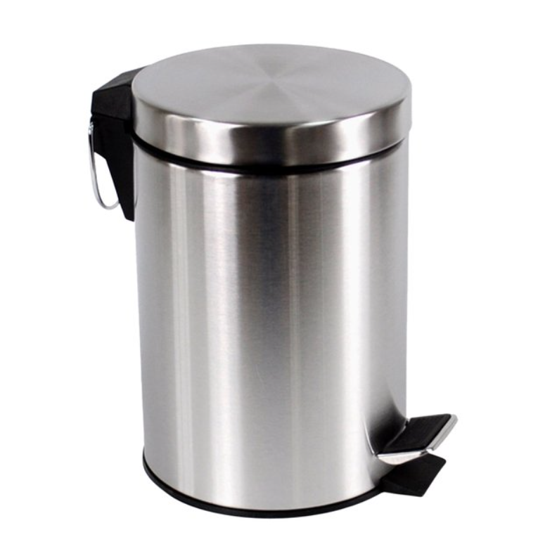 BRASQ Treteimer - 20L - Edelstahl - Silber - 28,9 x 28,9 x 44 cm